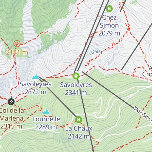 Map of Savoleyres