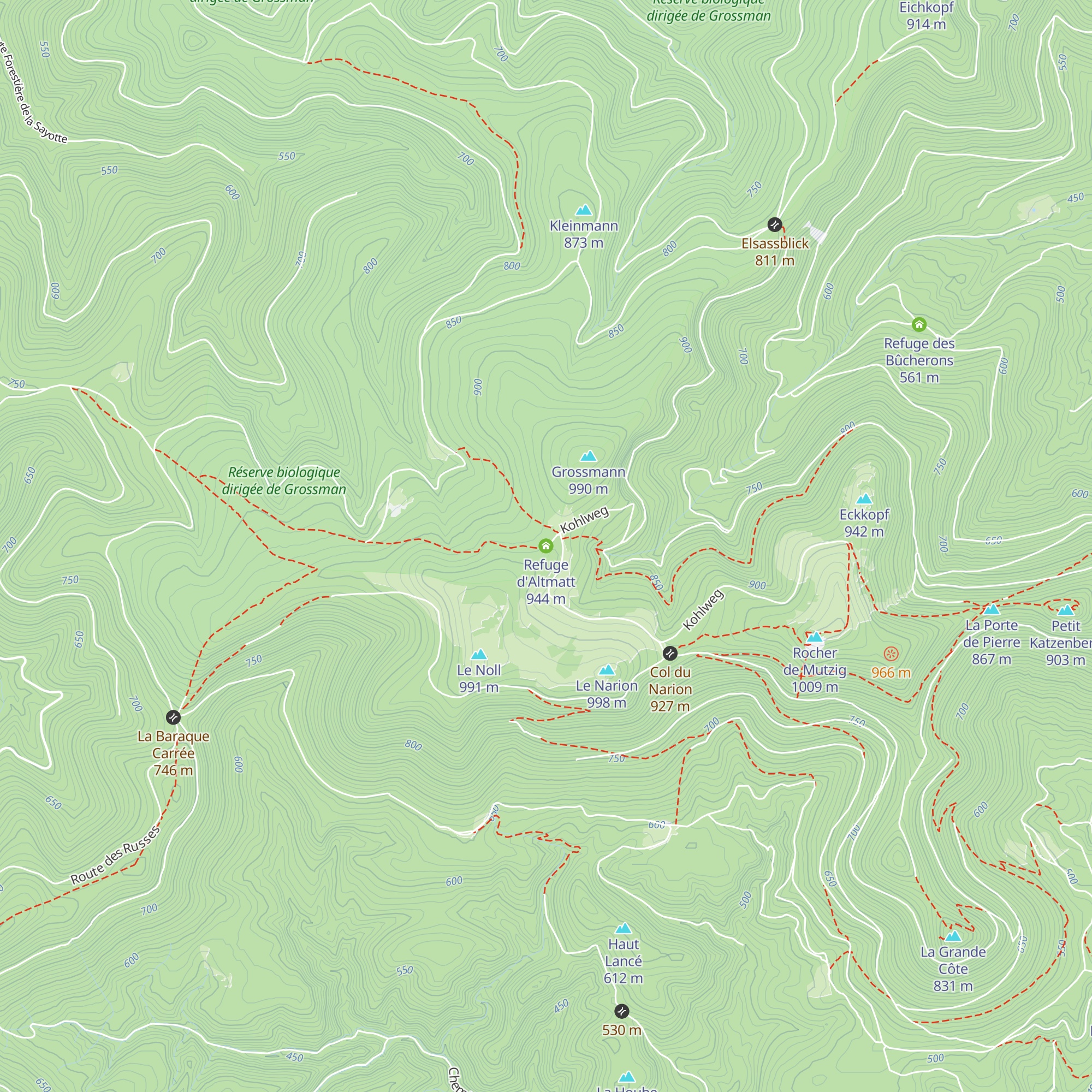 Refuge d'Altmatt map