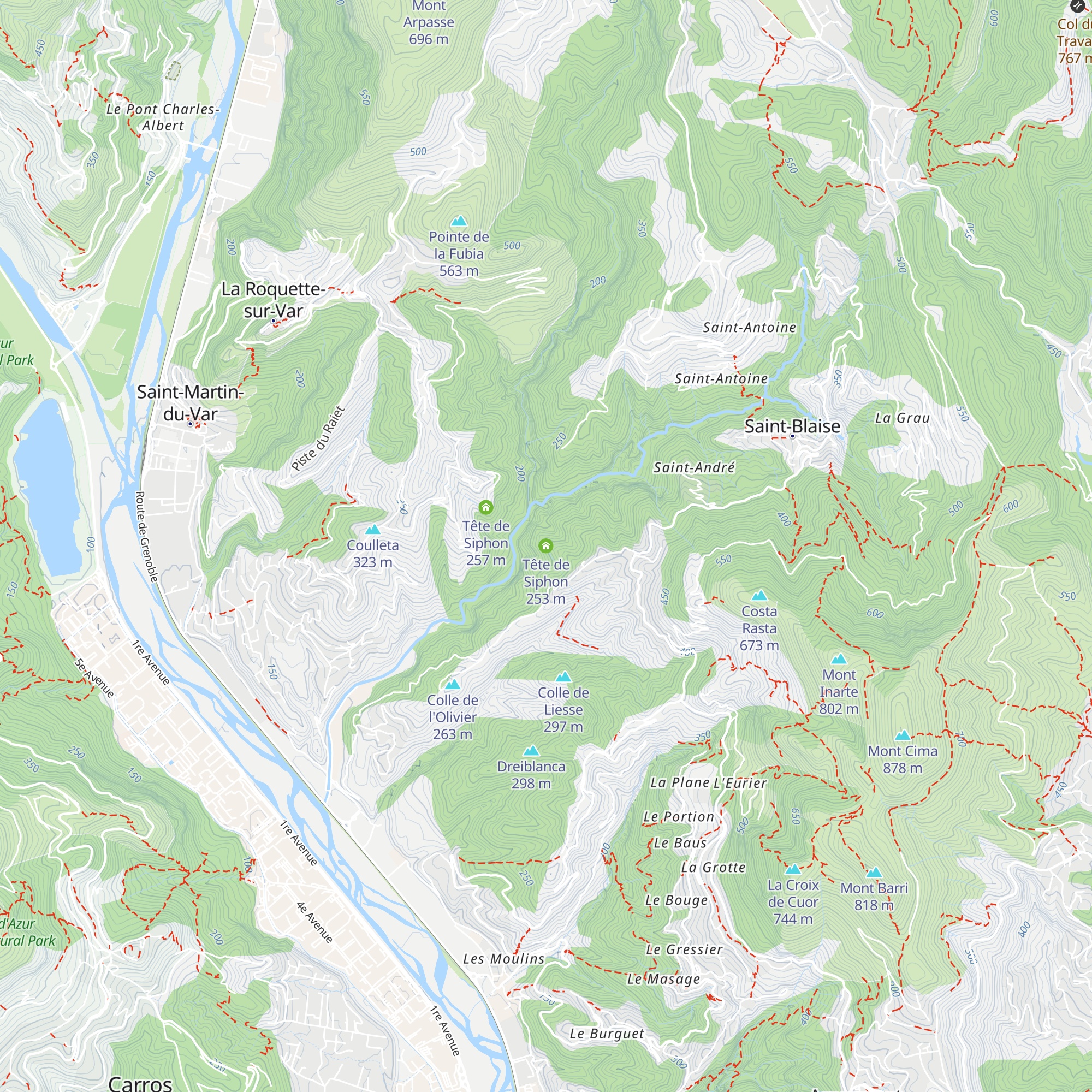 Tête de Siphon map