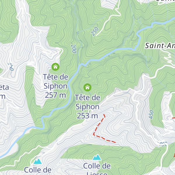 Map of Tête de Siphon