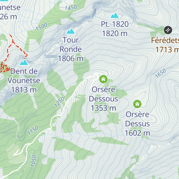 Map of La Jaquetta Dessous