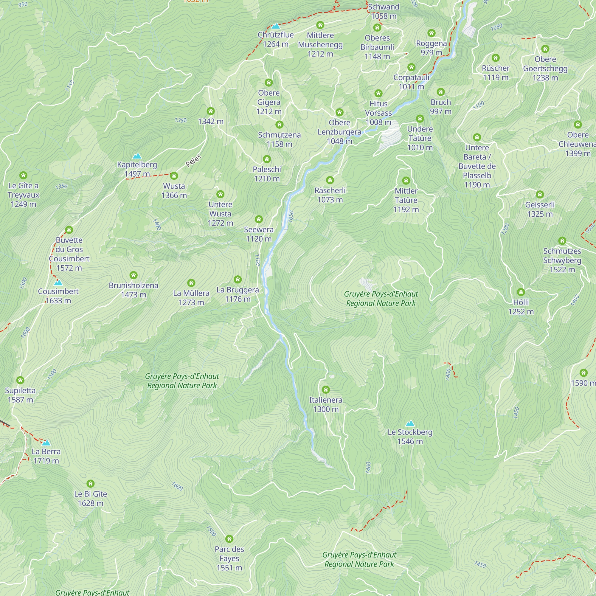 Les Troncs-Kühers map