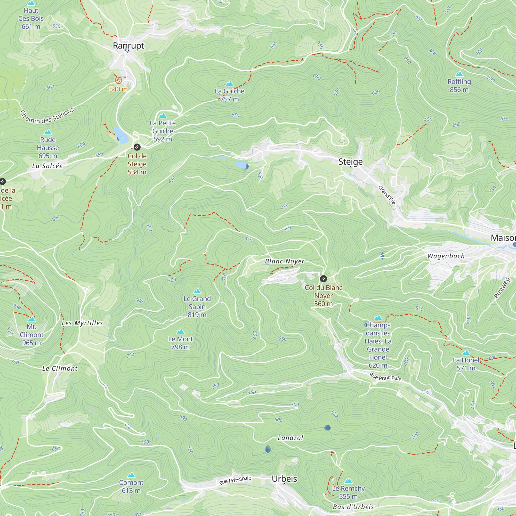 Refuge du Pransureux map