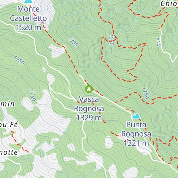 Map of Vasca Rognosa