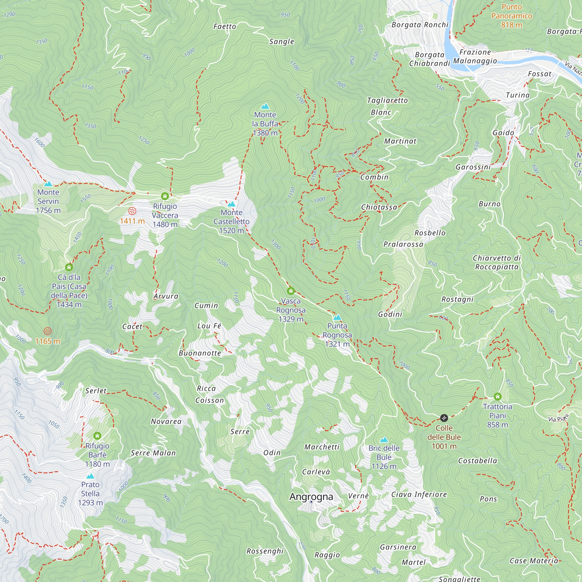Vasca Rognosa map