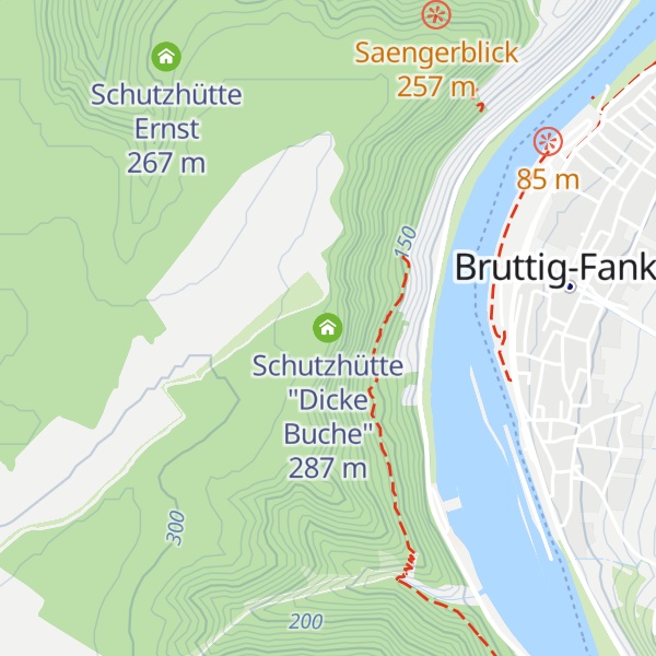 Map of Schutzhütte "Dicke Buche"