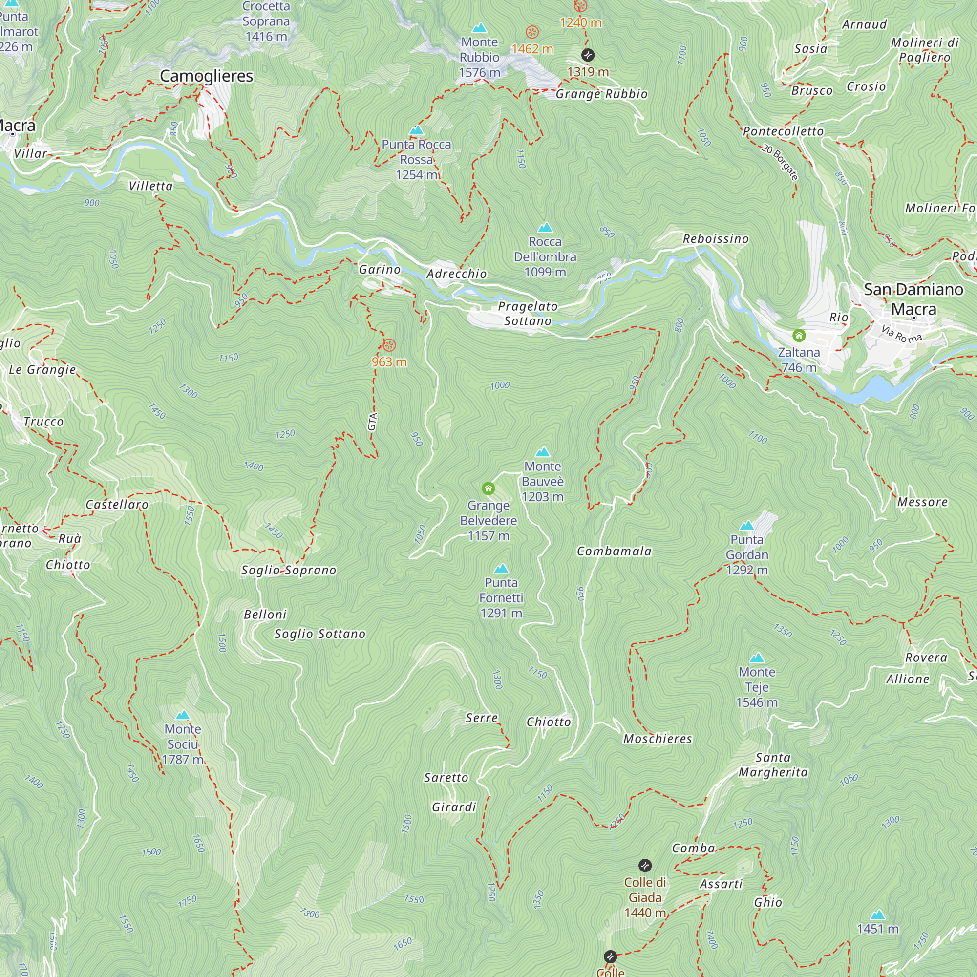 Grange Belvedere map