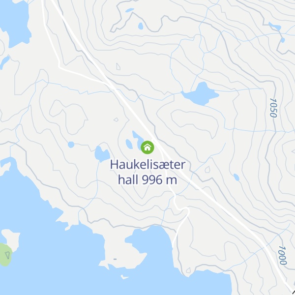 Map of Haukelisæter hall