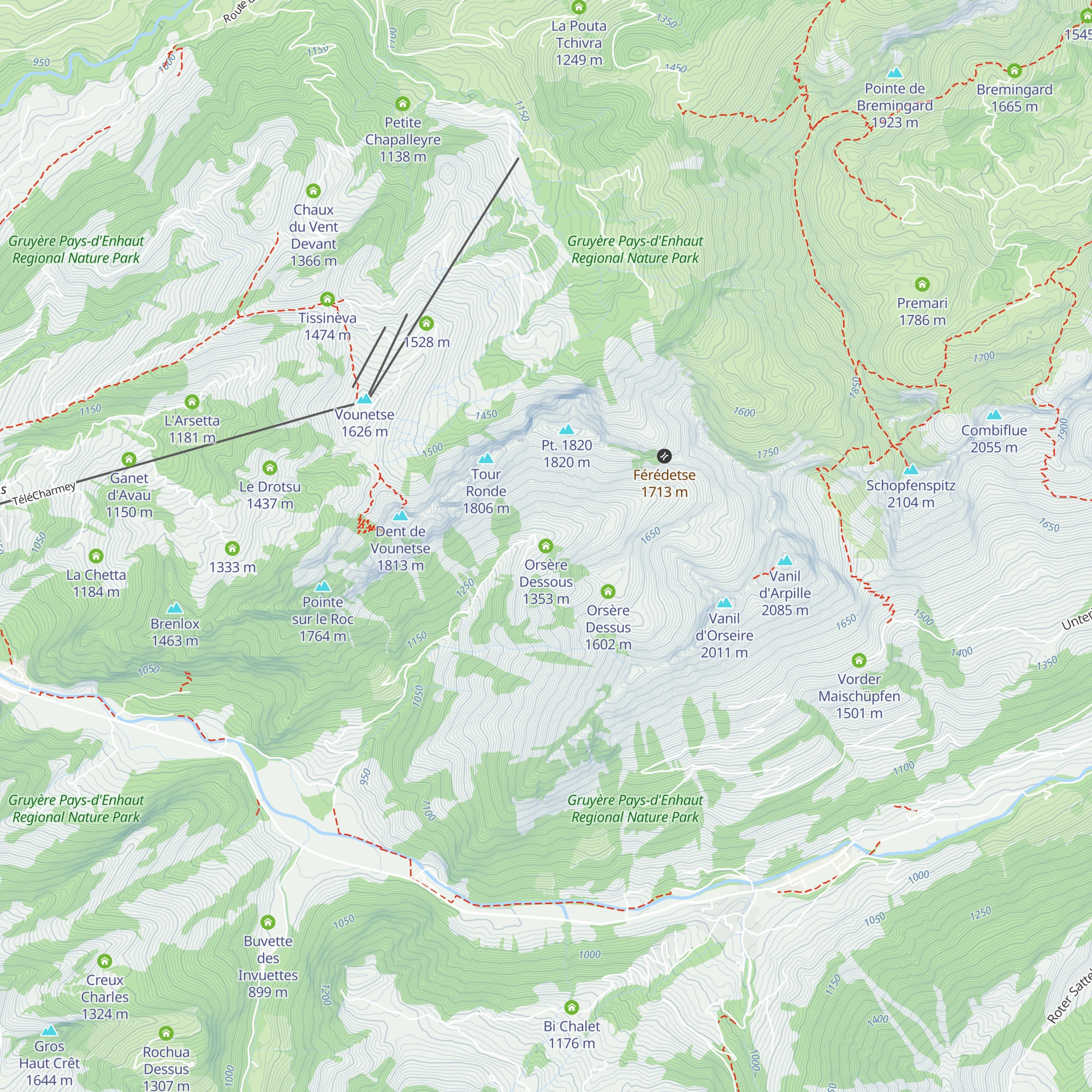 Orsère Dessous map