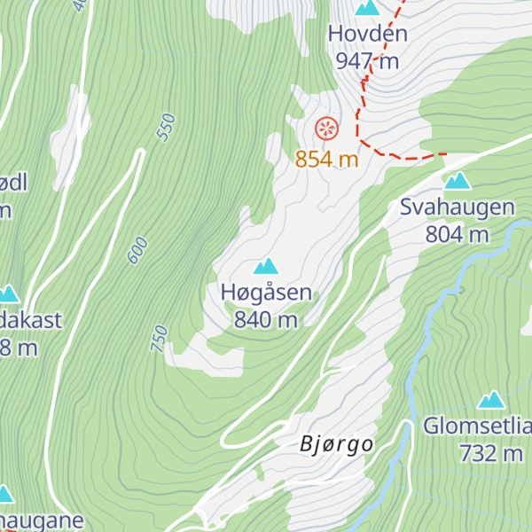 Map of Høgåsen