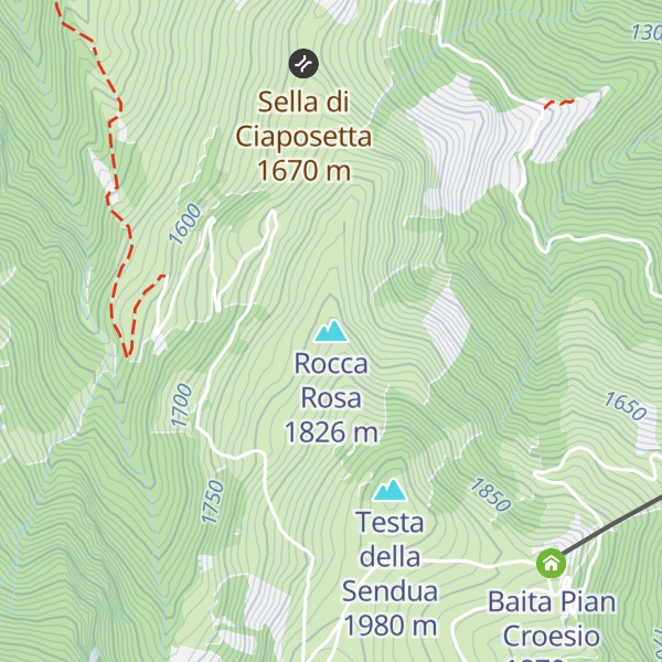 Map of Rocca Rosa