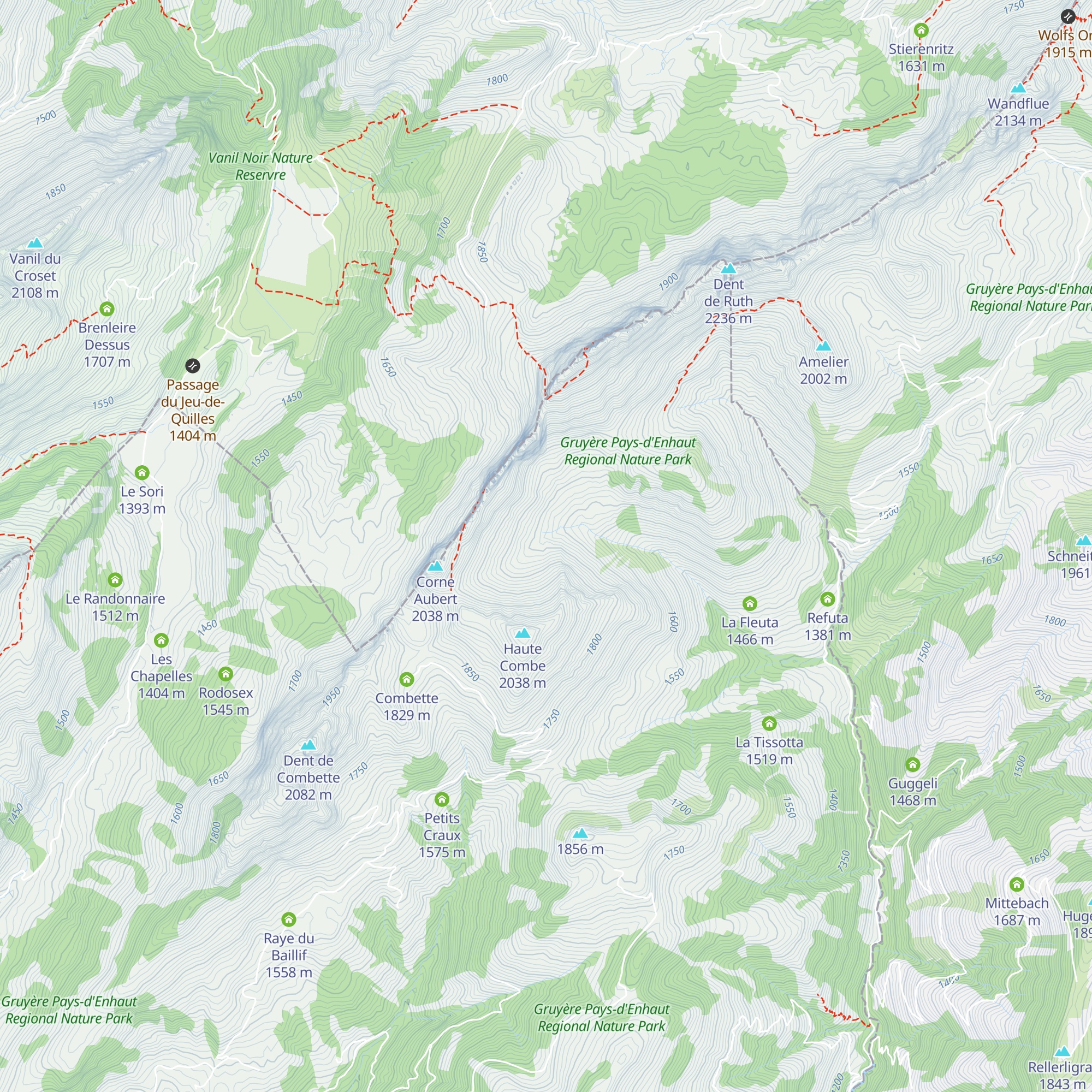 Les Merzeires map