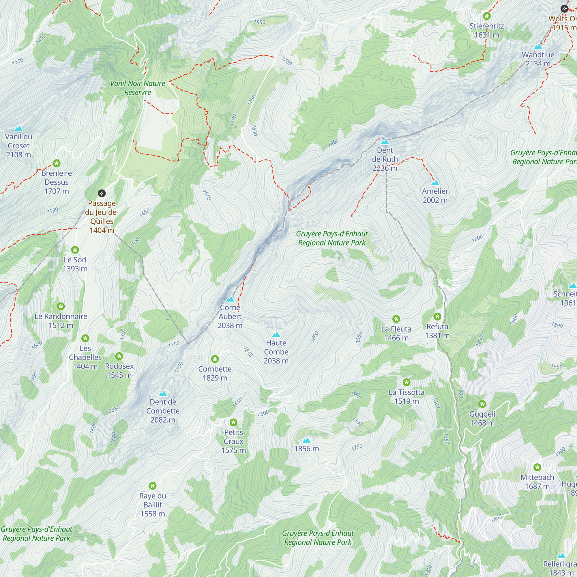 Les Merzeires map