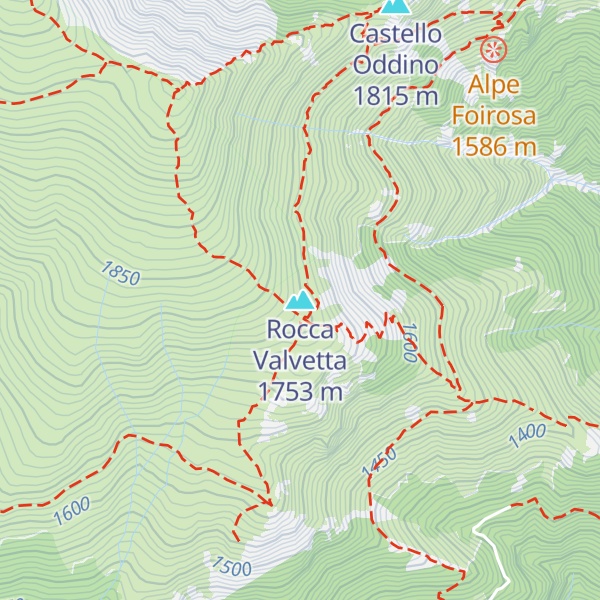 Map of Rocca Valvetta