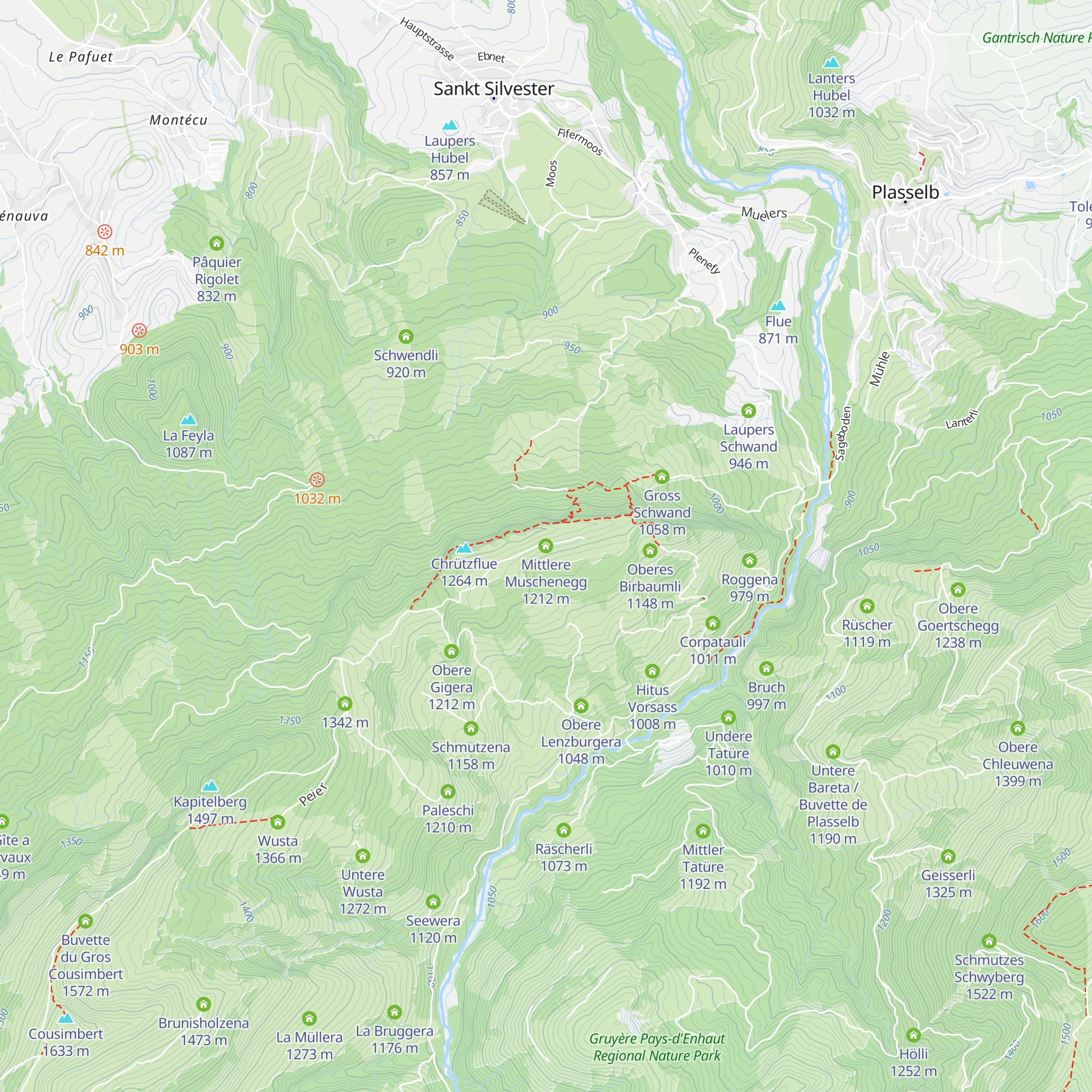 Mittlere Muschenegg map