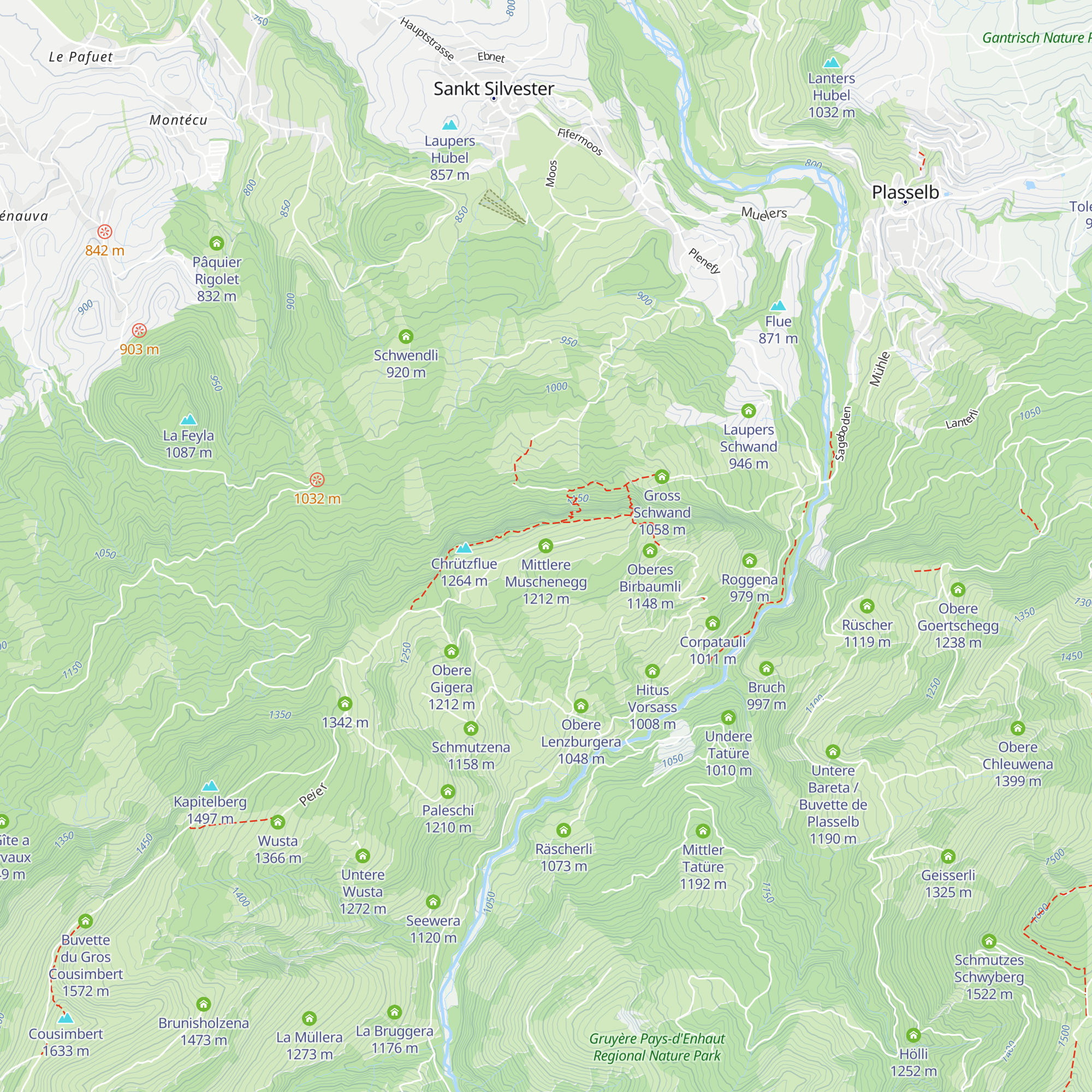 Mittlere Muschenegg map