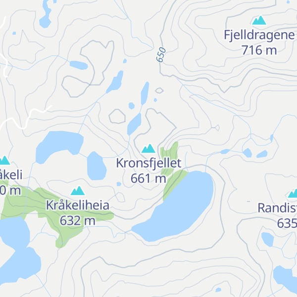Map of Kronsfjellet