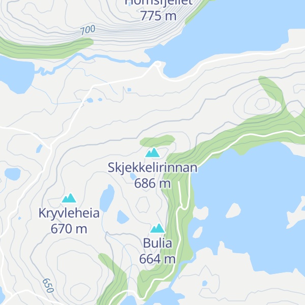 Map of Skjekkelirinnan