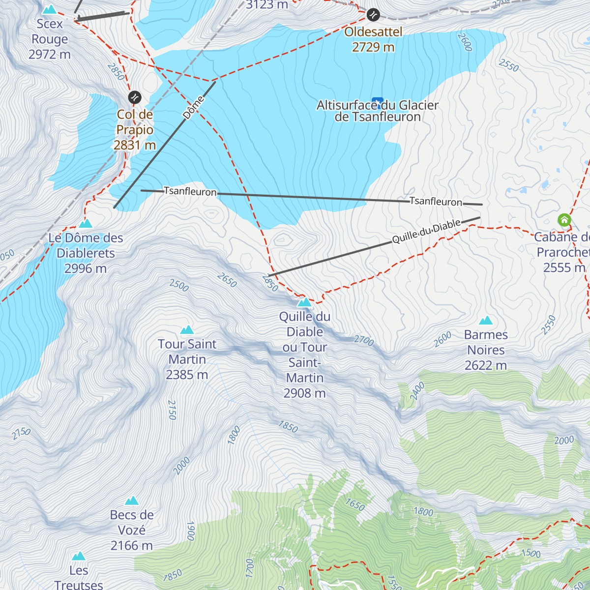 Refuge L'Espace map