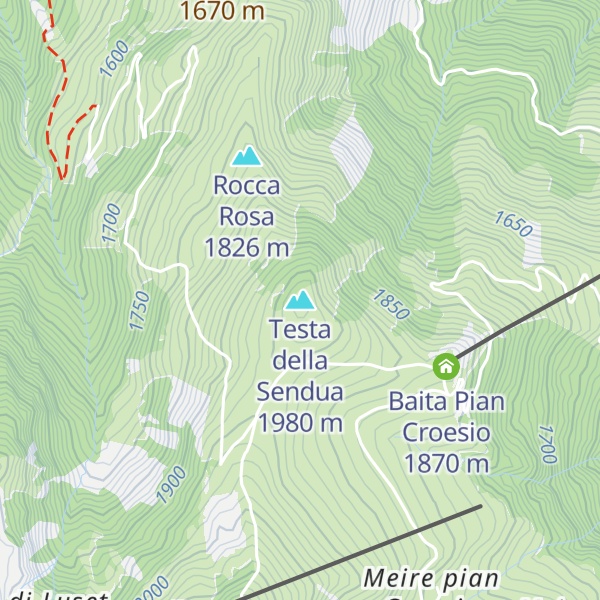 Map of Testa della Sendua