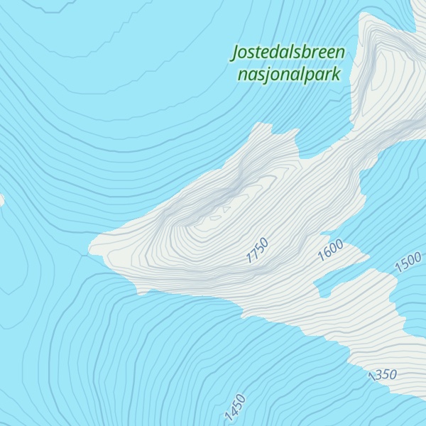 Map of Tverrfjellet