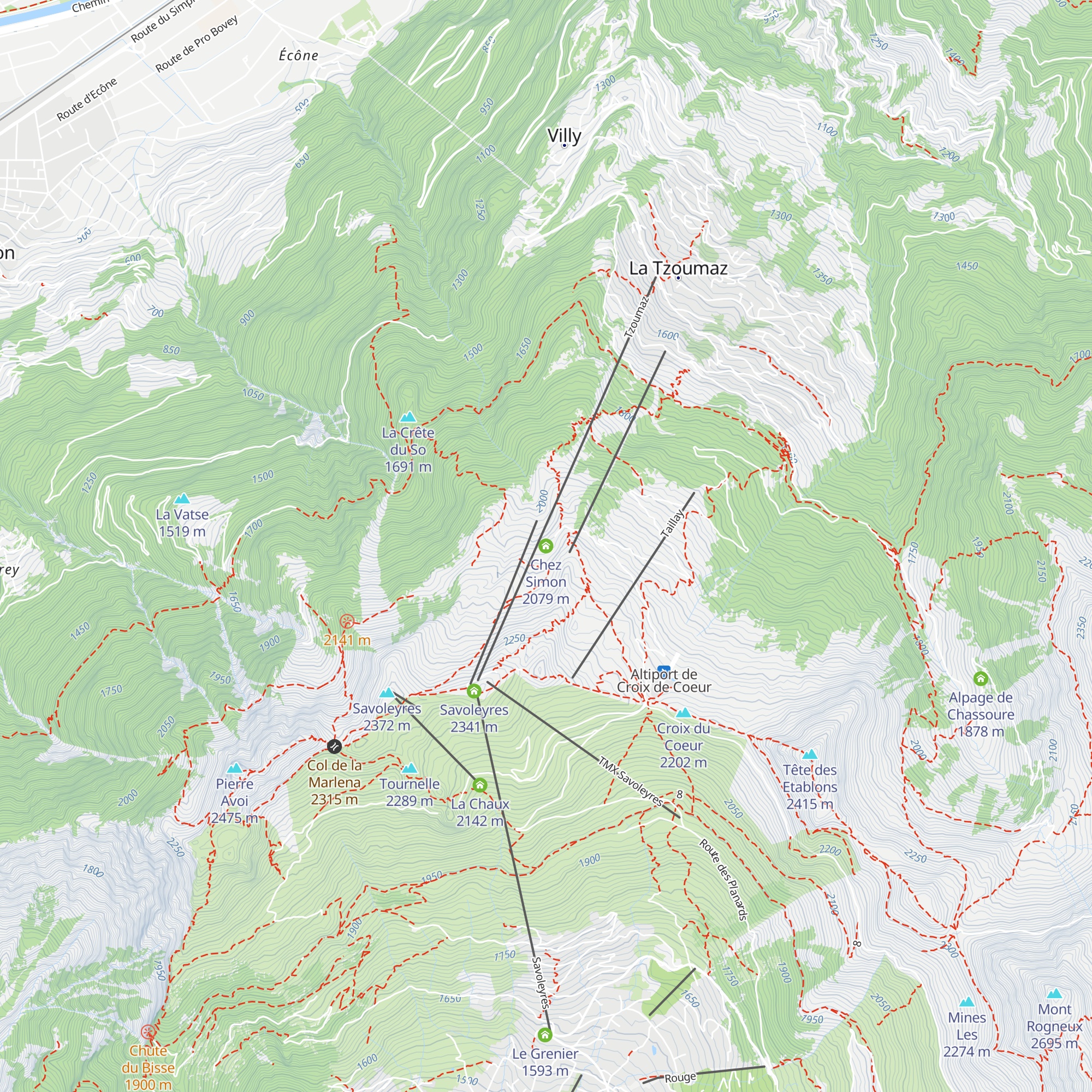Chez Simon map