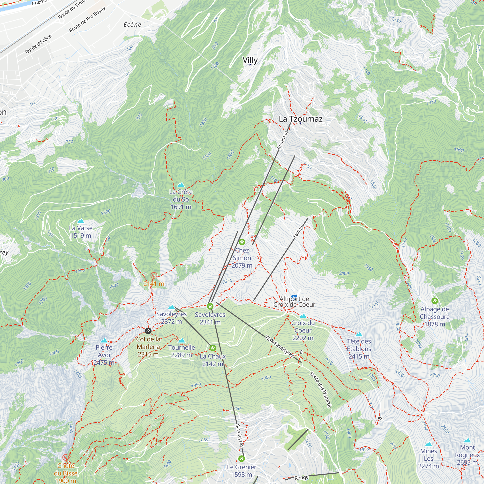 Chez Simon map