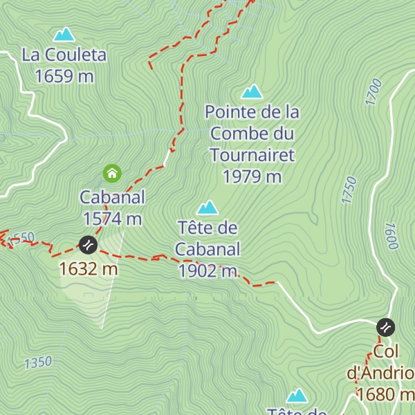 Map of Tête de Cabanal