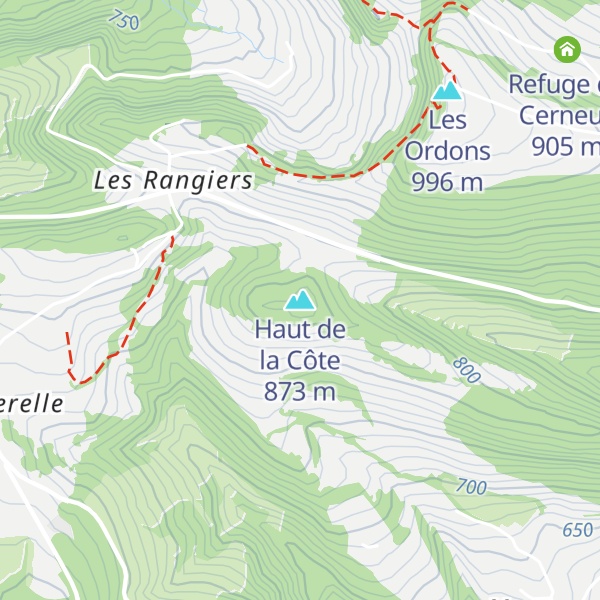 Map of Haut de la Côte