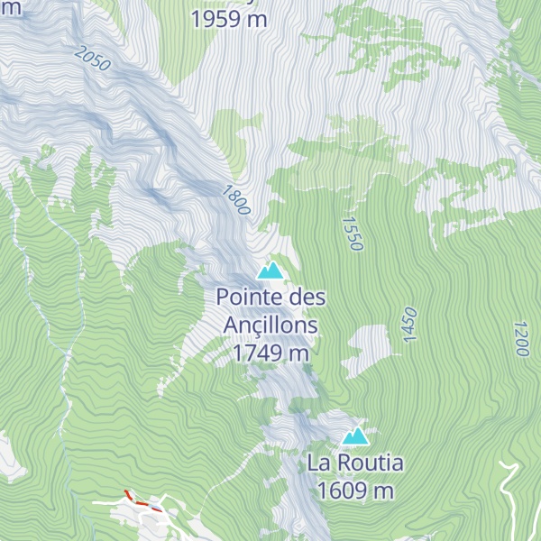 Map of Pointe des Ançillons