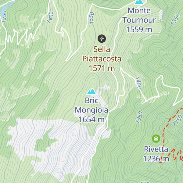 Map of Bric Mongioia