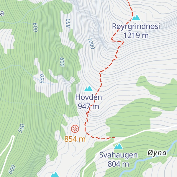 Map of Hovden