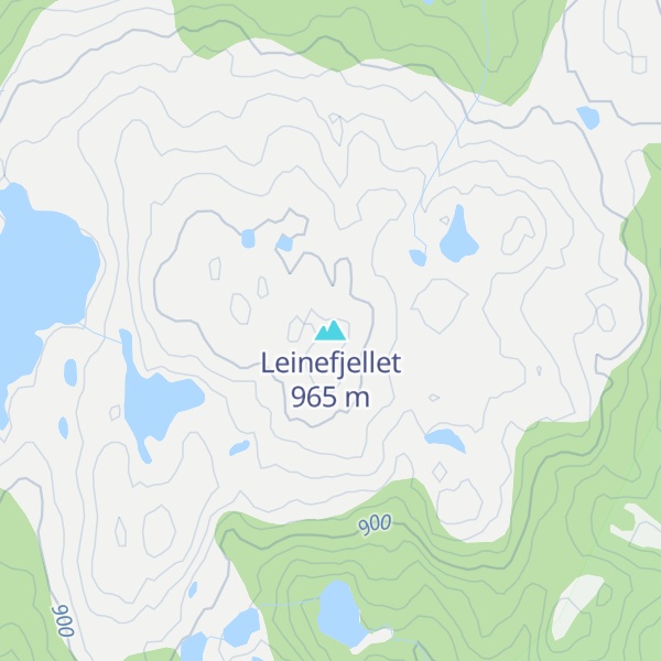 Map of Leinefjellet