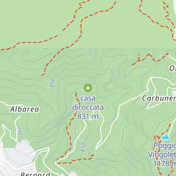 Map of casa diroccata