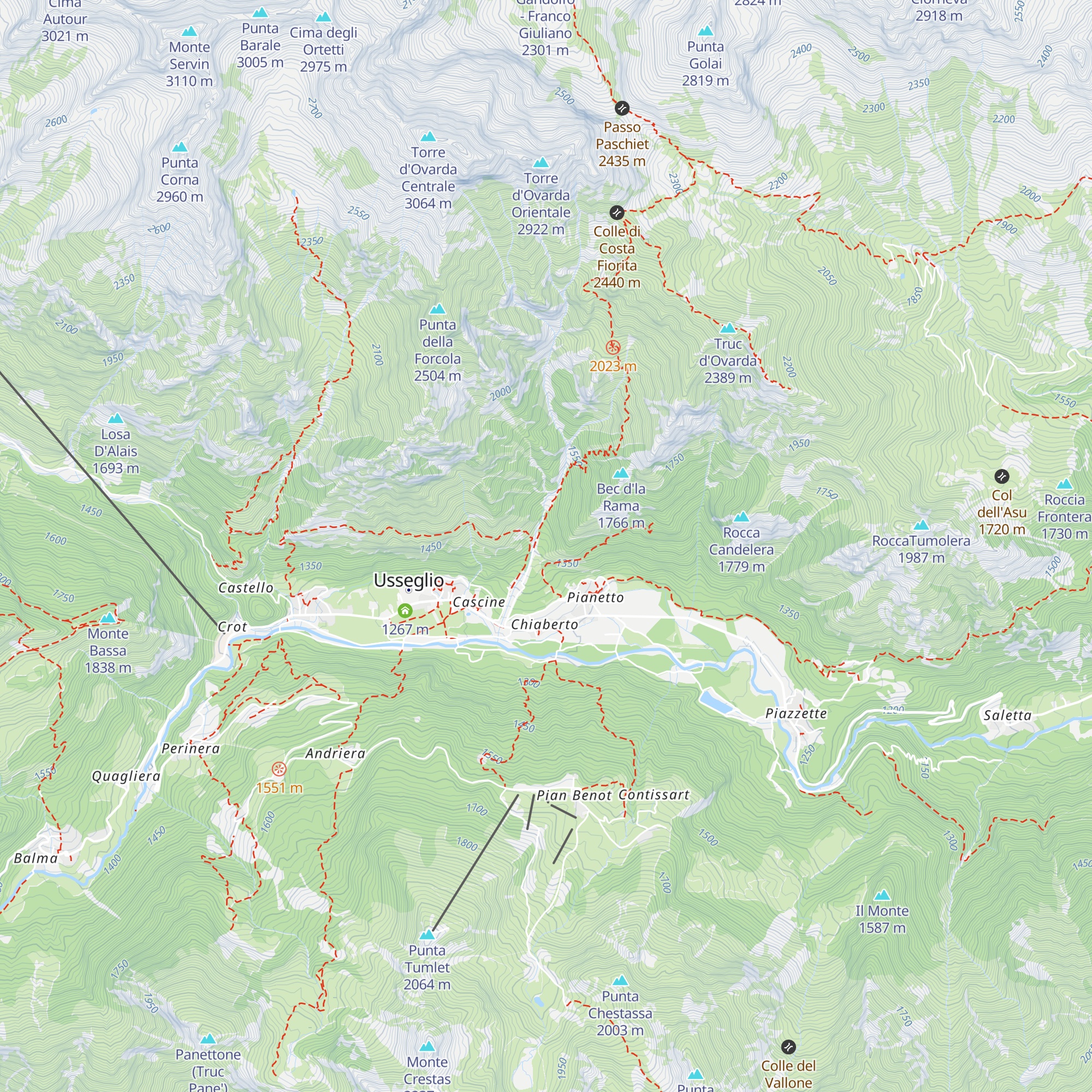 Baita Rio Venaus map