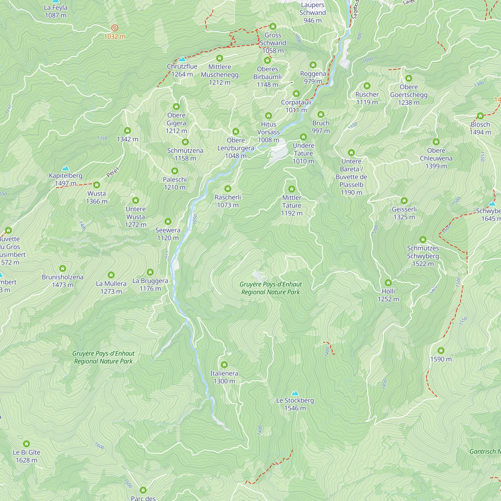 Gross Bösingerhubel map