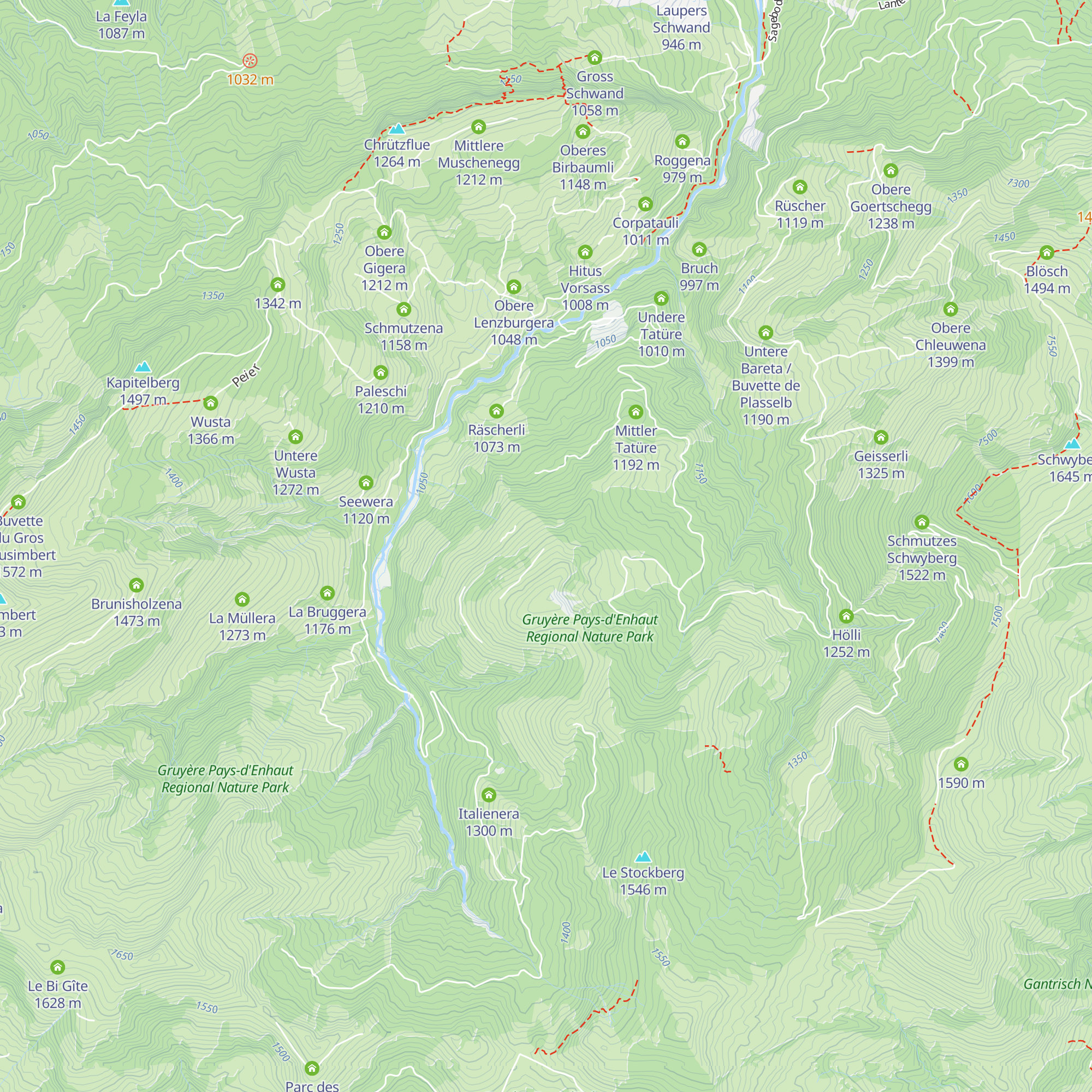 Gross Bösingerhubel map