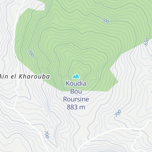 Map of Koudia Bou Roursine