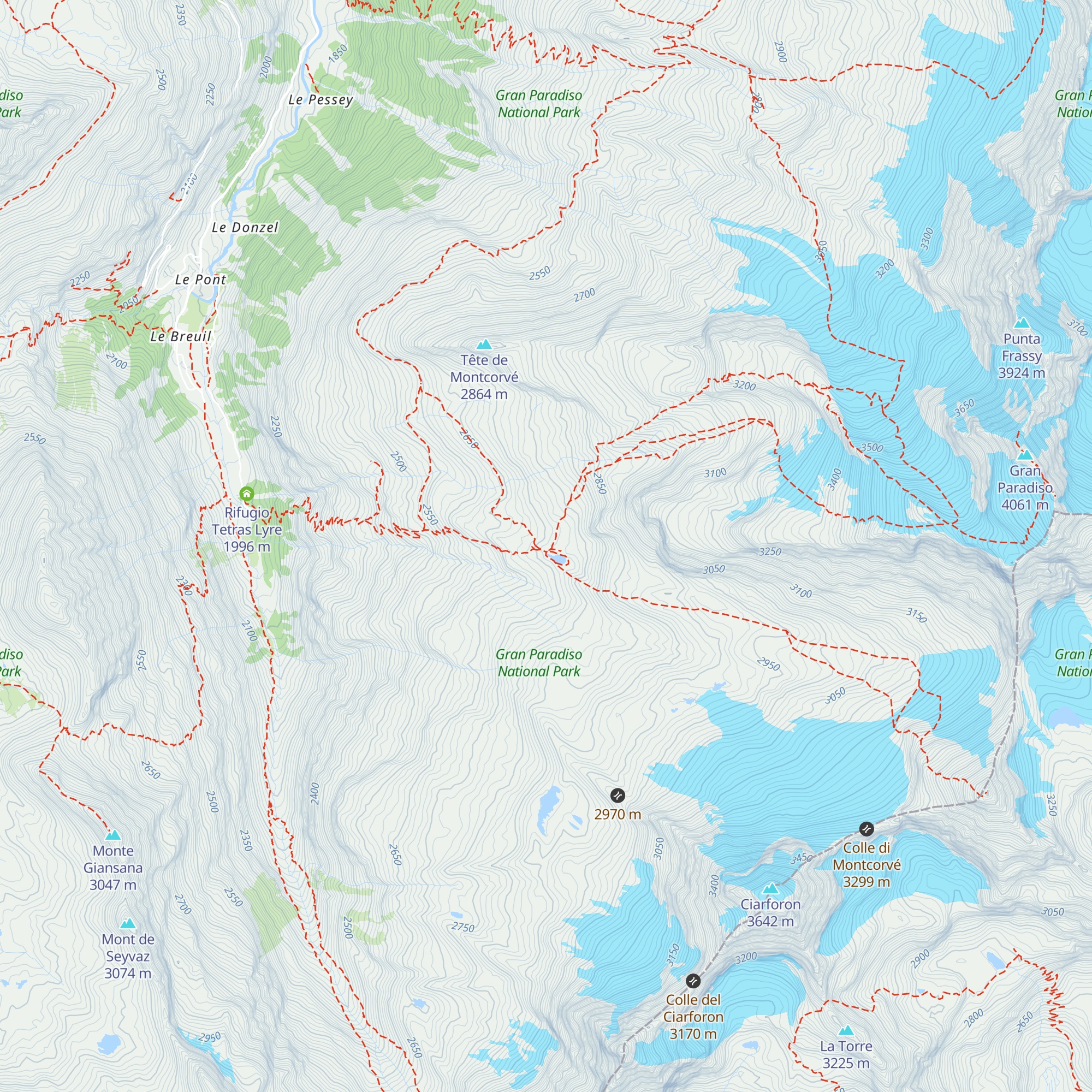 Casotto P.N.G.P. map