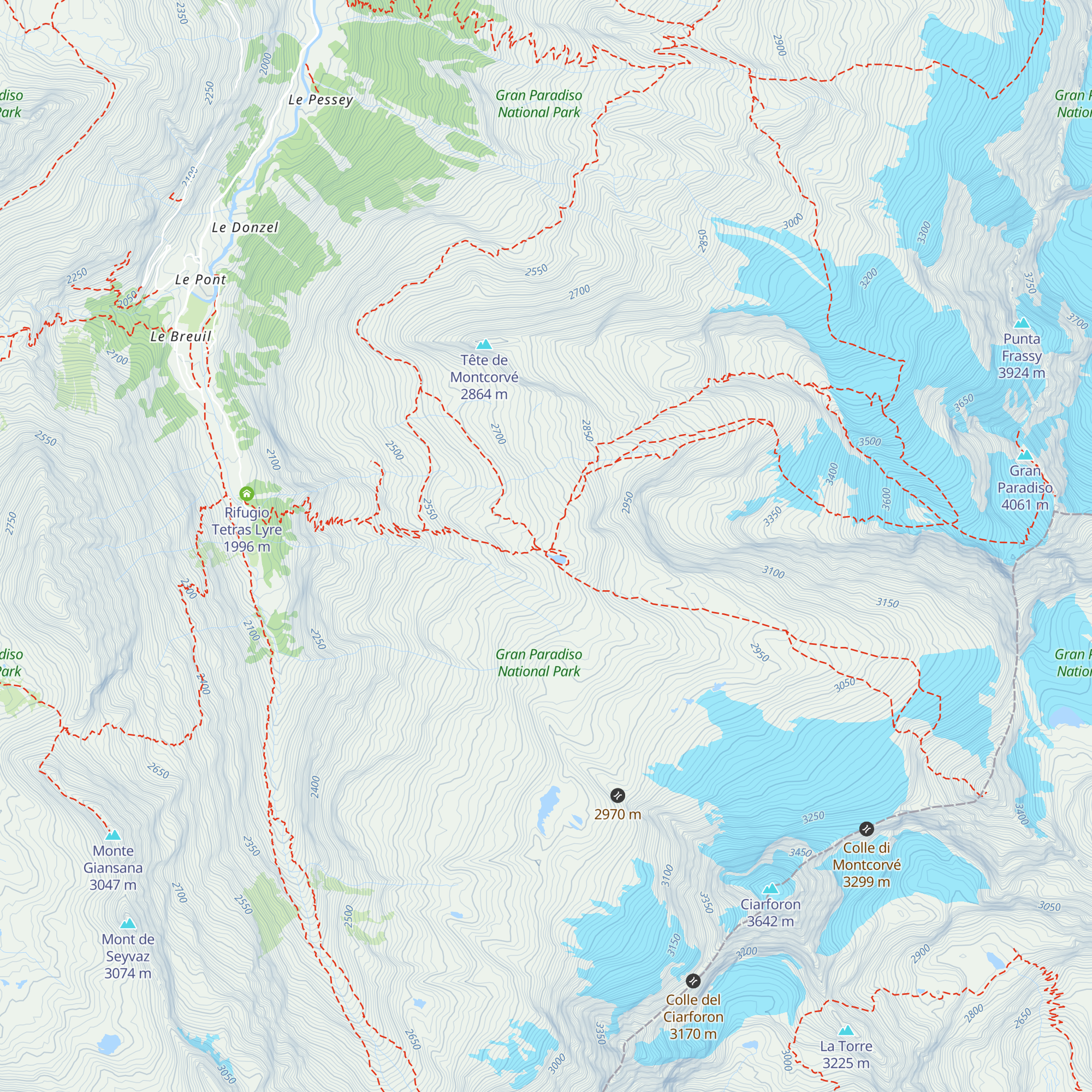 Casotto P.N.G.P. map