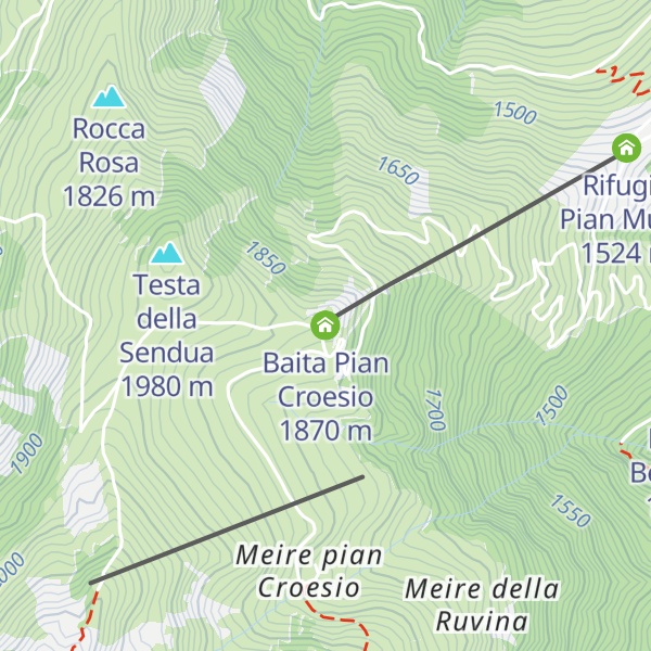 Map of Baita Pian Croesio