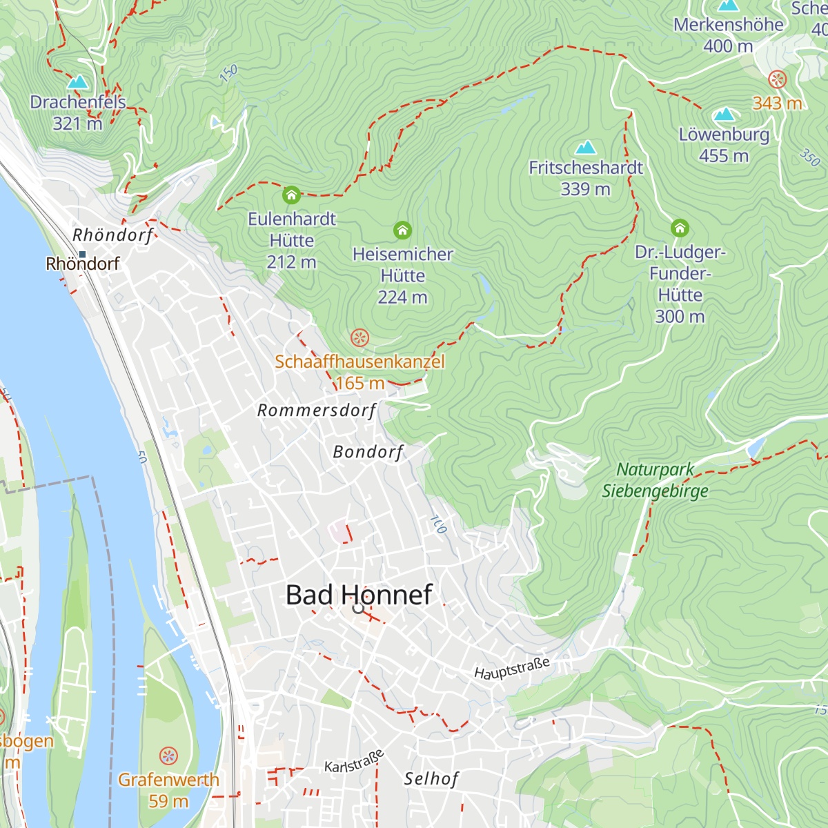 Berghaus Heckenfels map
