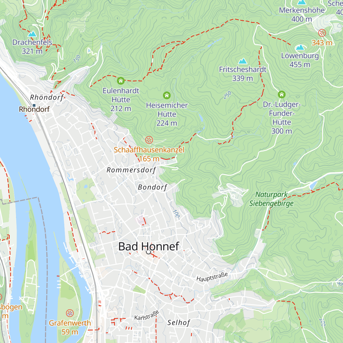 Berghaus Heckenfels map