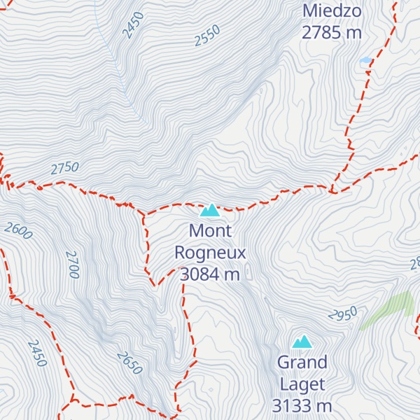 Map of Mont Rogneux