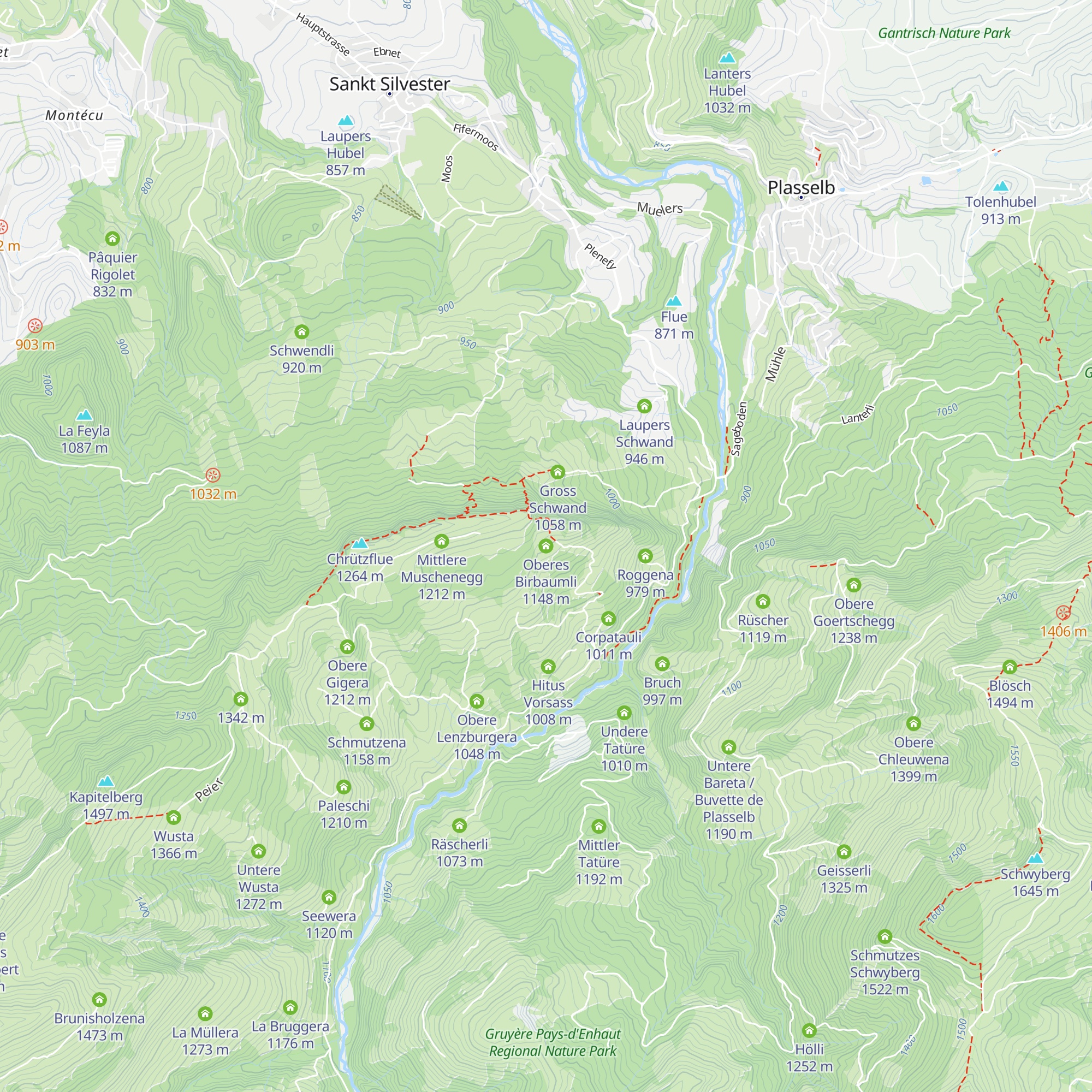 Oberes Birbaumli map