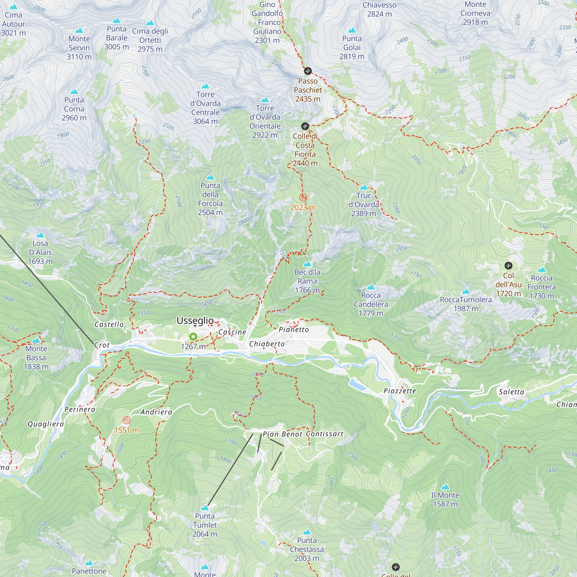 Sky Lodge map