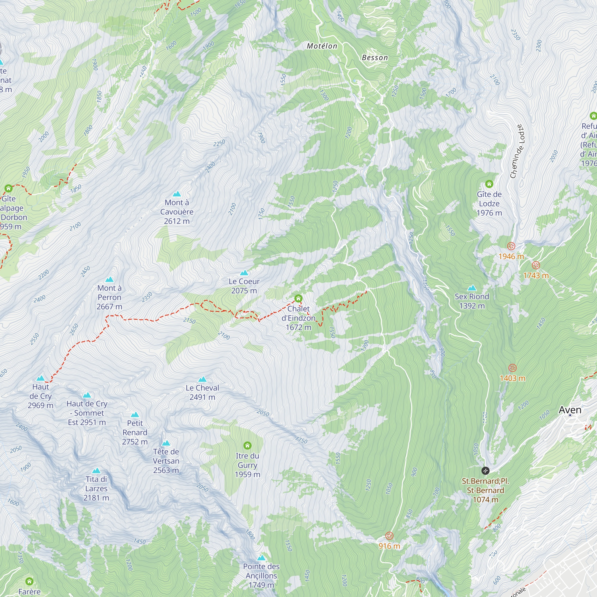 Chalet d'Eindzon map