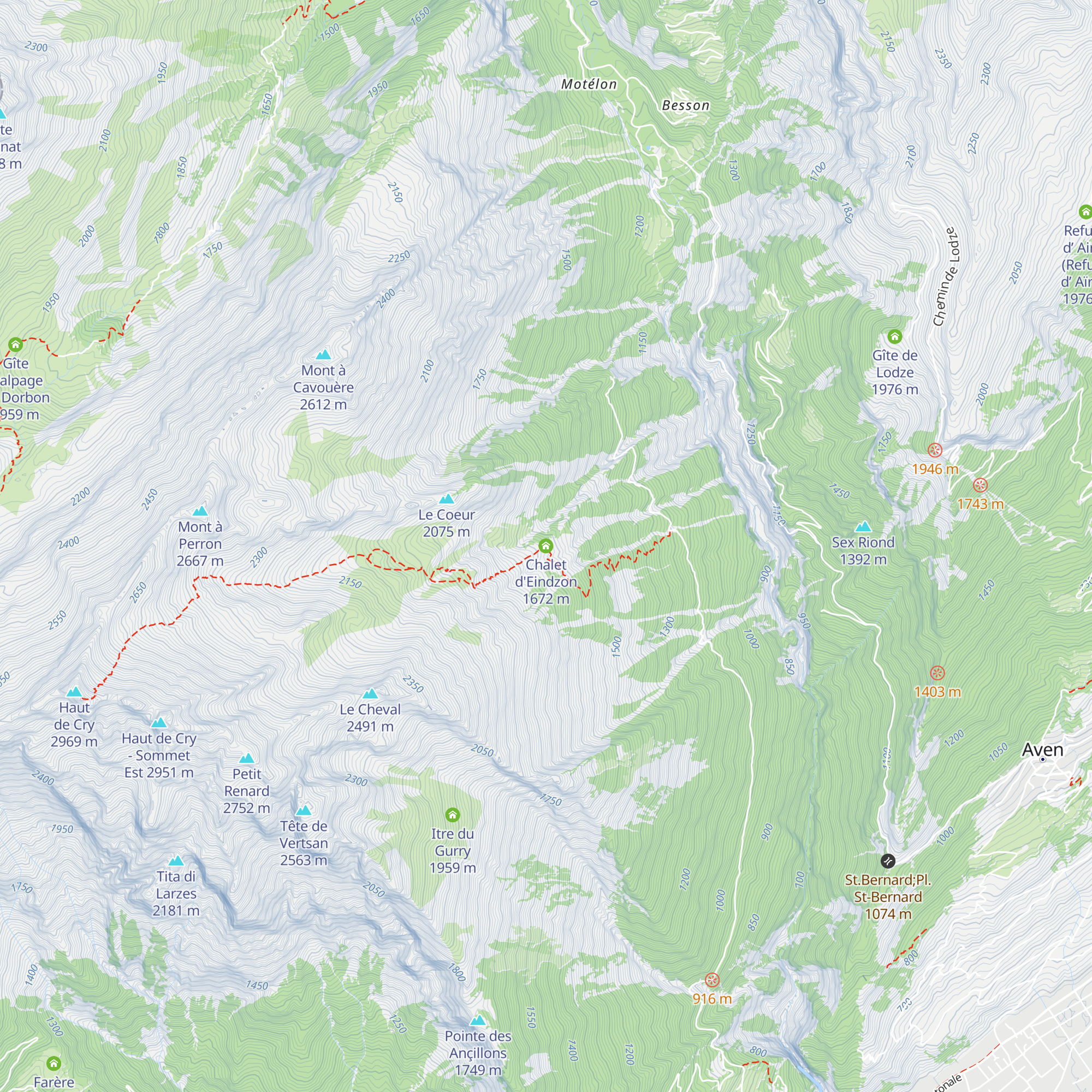 Chalet d'Eindzon map