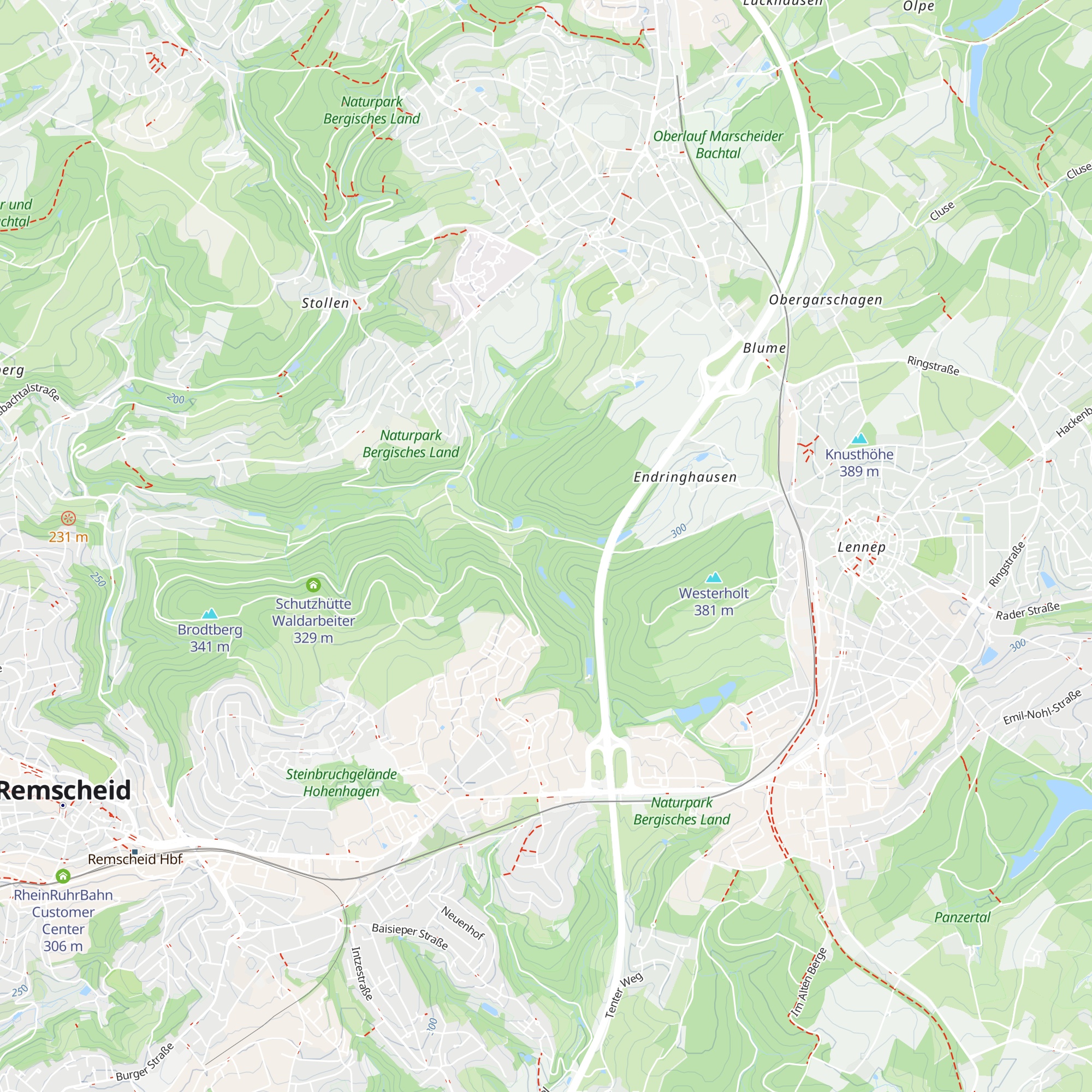 Wanderheim des SGV Wuppertal map