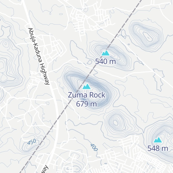 Map of Zuma Rock